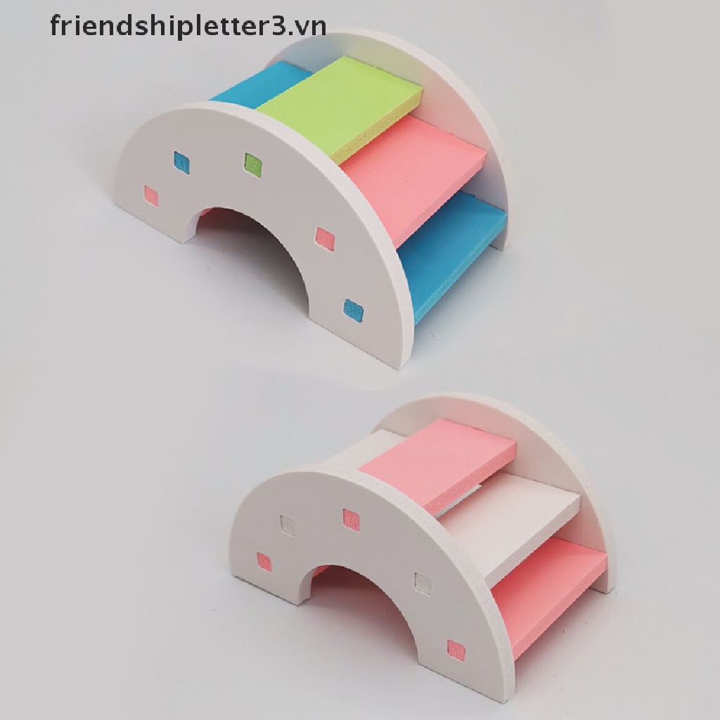 Xích Đu Đồ Chơi Bằng Gỗ Màu Cầu Vồng Cho Chuột Hamster