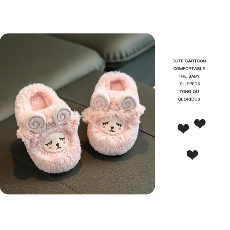 Dép bông đi trong nhà, Dép bông cho bé trai bé gái hình CON CỪU dễ thương SC09