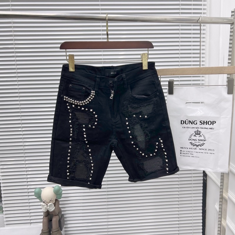 Quần short AMIRI rách đính đá kèm video ảnh thật tại shop