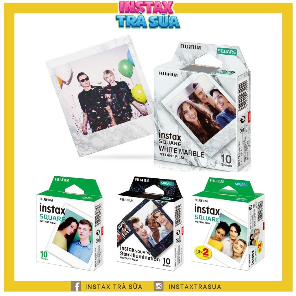 [Mã SKAMCLU9 giảm 10% đơn 100K] FILM INSTAX SQUARE (20 tấm) - Film vuông chụp ảnh lấy liền Fujifilm Instax