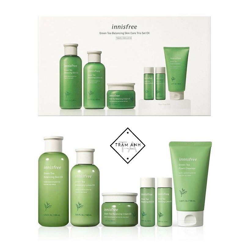 SET DƯỠNG TRÀ XANH INNISFREE 6 MÓN