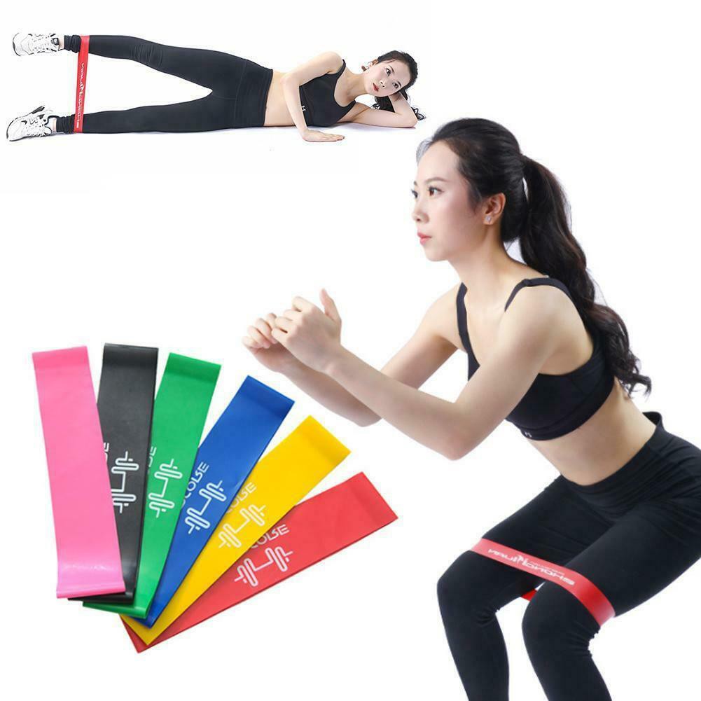 Dây Kháng Lực Tập Mông Chân - Dây Cao Su Miniband Bộ Dây Ben Thun Đàn Hồi Tập Gym Co Giãn( sét 5 dây)