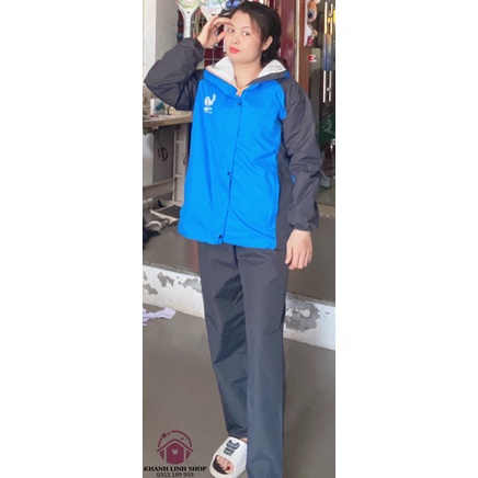 Ảnh thật, bộ quần áo đi mưa hai lớp siêu nhẹ