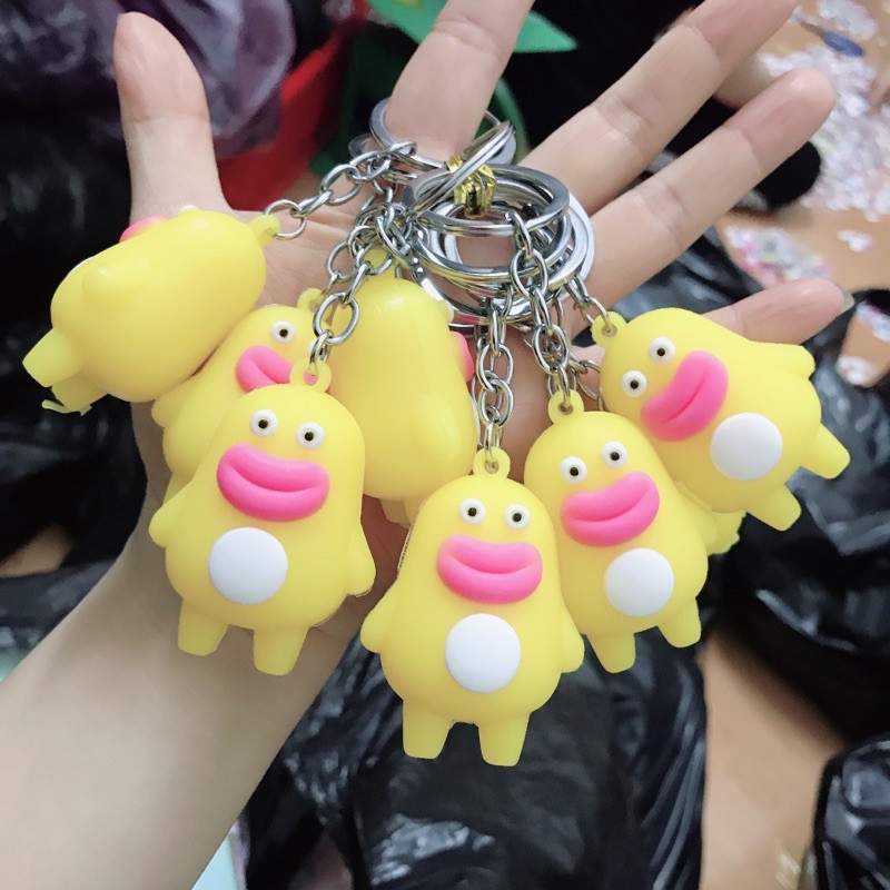 Sỉ 10 móc khoá nhựa dẻo không dây cao cấp