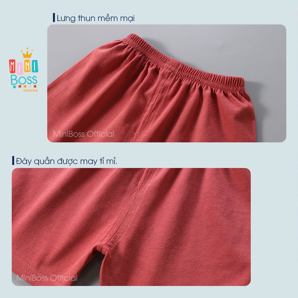 Bộ quần áo ba lỗ Quảng Châu xuất Hàn cho bé 10-22kg MiniBoss | Bộ mặc nhà cho bé trai bé gái