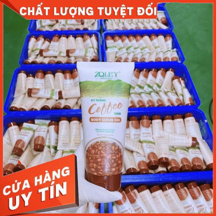 [CHÍNH HÃNG] Tẩy Tế Bào Chết Coffee Body- Zoley - 300Gram  tẩy sạch các lớp sừng tế bào chết  làm sạch da -trắng da mịn