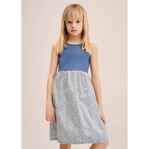 Váy Ba Lỗ Bé Gái Gân Phối Hoa Nhí MG