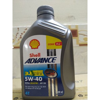 Nhớt Xe Tay Ga Shell Ultra 5W40 100% Tổng Hợp - 800 ML