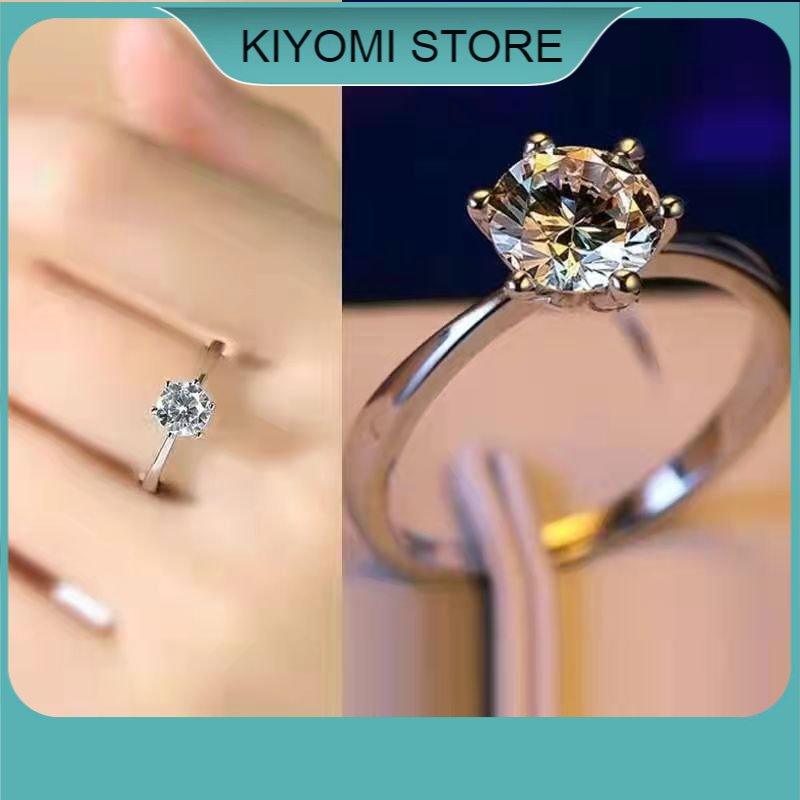 Nhẫn Đeo Tay Kim Loại Đính Đá Xinh Xắn Thanh Lịch Cho Nữ Kiyomi Store