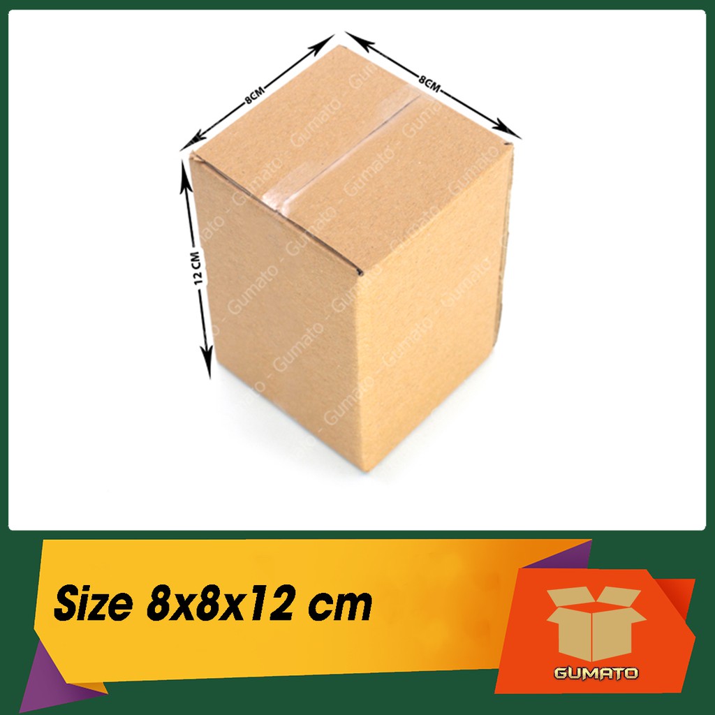 Size 8x8x12 cm, hộp giấy thùng carton gói hàng tại Gumato