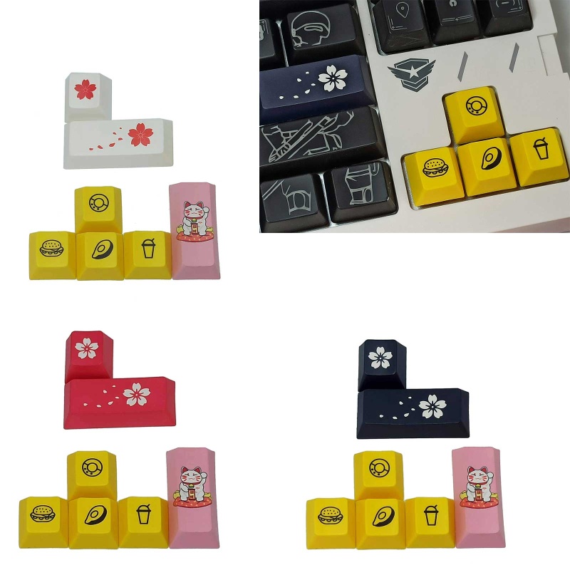 Bộ 7 Nắp Đậy Phím Spacebar Enter ESC OEM profile Nhuộm Màu Cho Bàn Phím Cơ