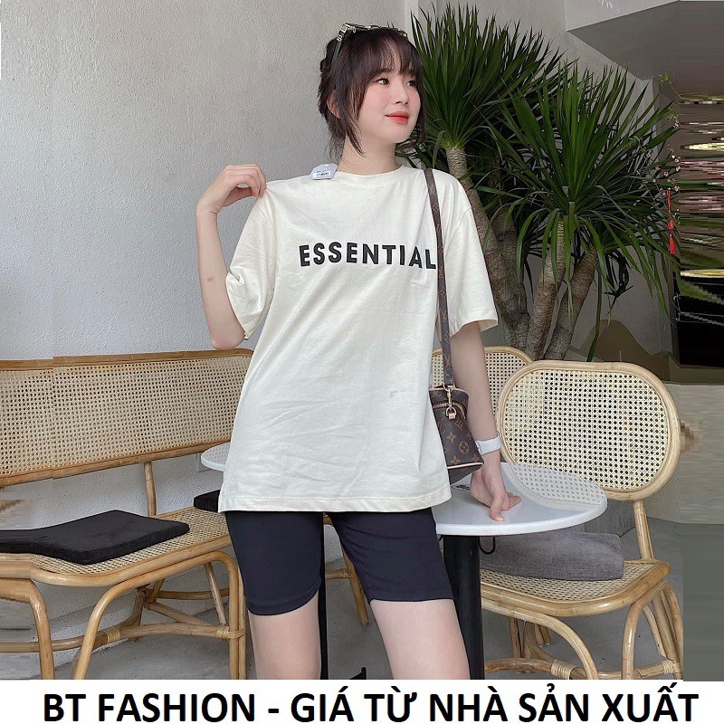 SET Bộ Áo Thun Phom Rộng + Quần Ngố Thun Ôm Legging Thời Trang HOT - BT Fashion (ESSEN 02) + Hình Thật, Video