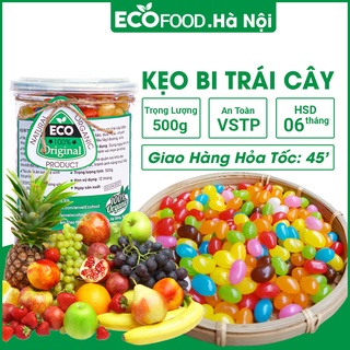 Kẹo Bi Trái Cây Ecofood 500G - Kẹo Tuổi Thơ - Đồ Ăn Vặt Việt Nam