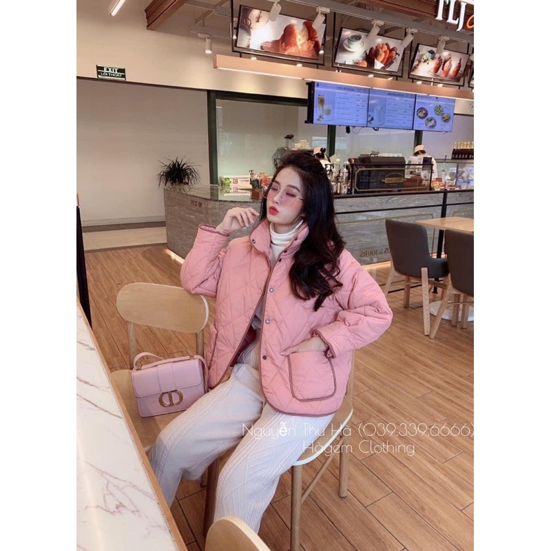 Áo Khoác Phao Trám Ô Viền ❤️freeship ❤️