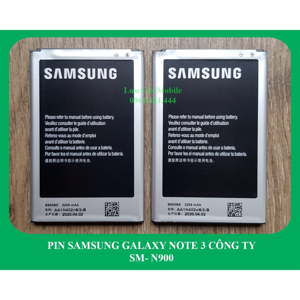 HOT Pin Samsung Galaxy Note 3 zin công ty N900