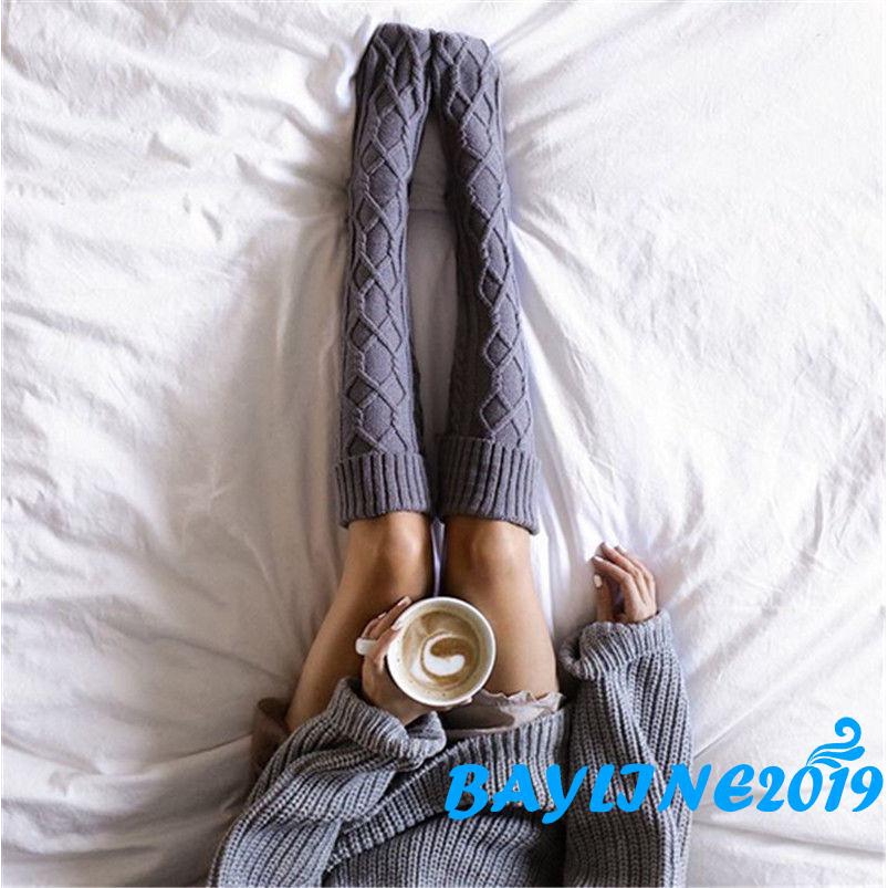 Tất Len Nữ Cổ Cao Co Giãn Thời Trang 2018