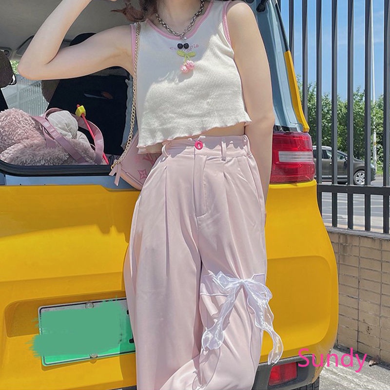 Áo Hai Dây Thêu Họa Tiết Caro Ngọt Ngào Thời Trang Mùa Hè Cho Bạn Gái