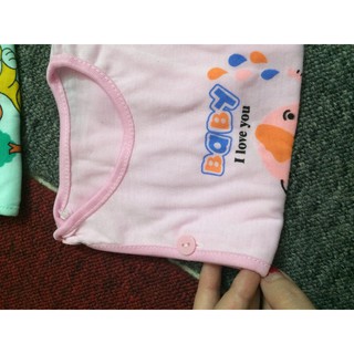 Áo cộc tay cúc lệch cho bé sơ sinh