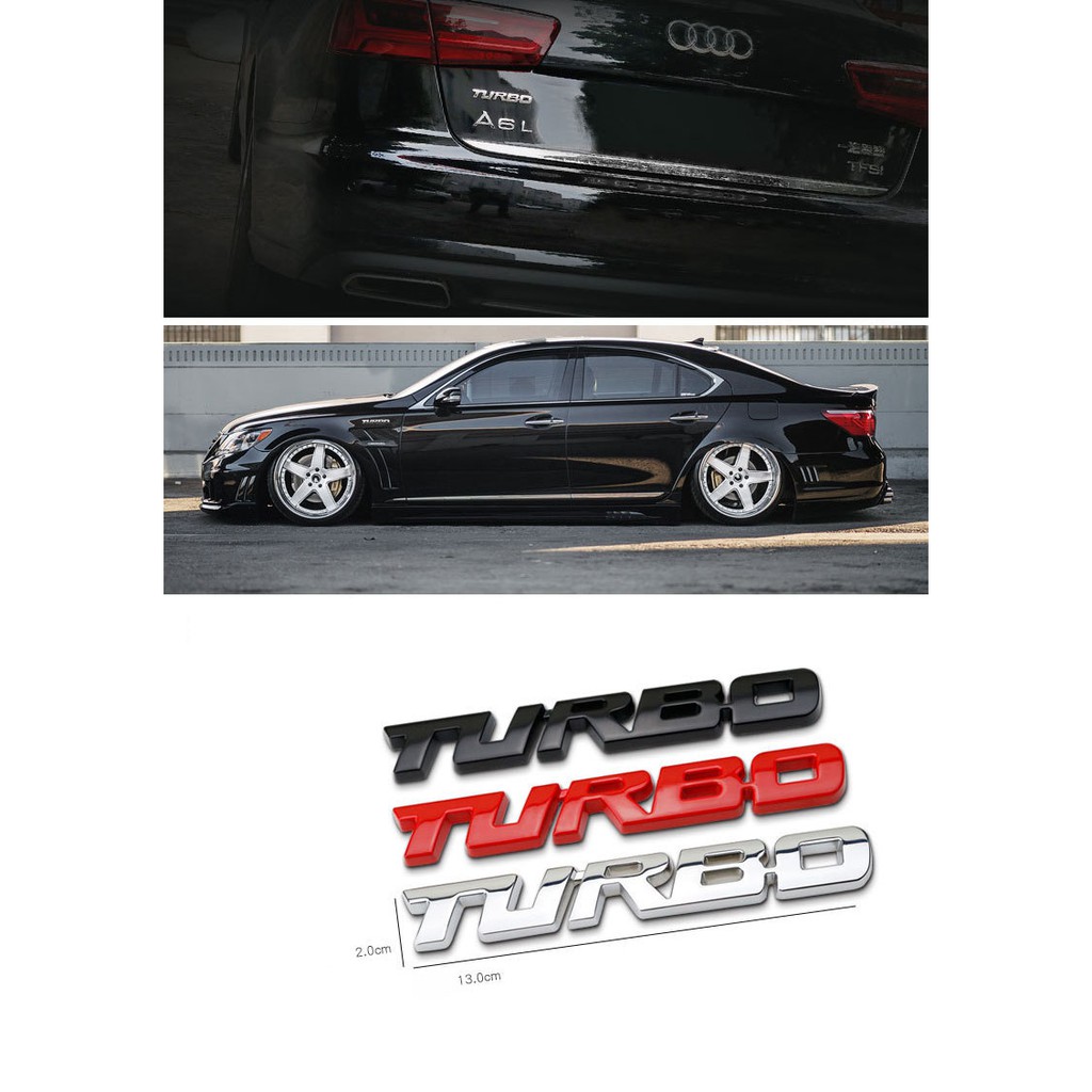 Logo Chữ Turbo Dán Xe ô Tô (mẫu 5) MS-116