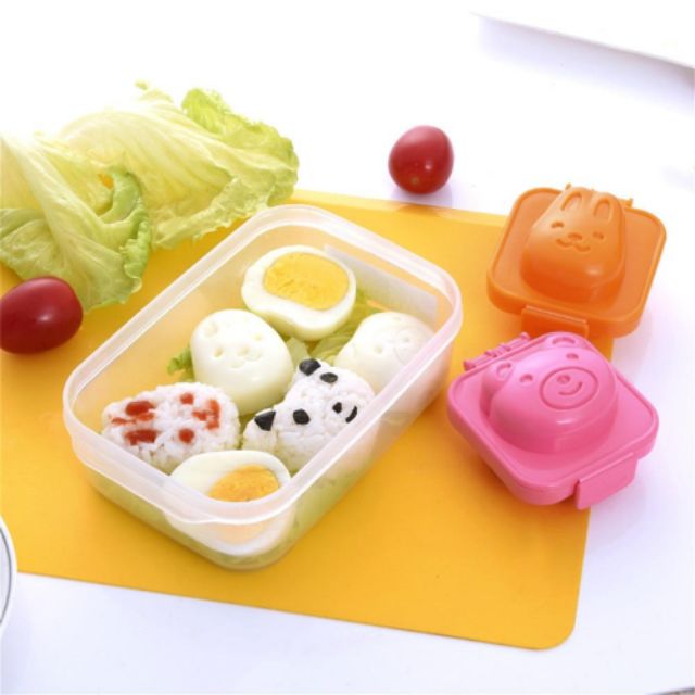 Bộ 6 khuôn ép / khuôn làm cơm bento kiểu Nhật cho bé