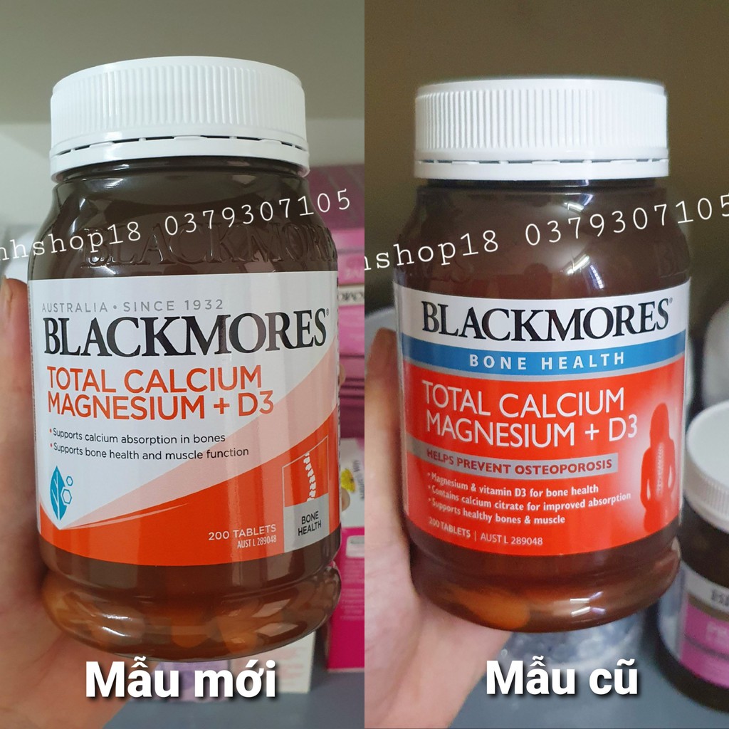 Viên uống Calcium Magnesium D3 200 viên (Total canxi) mẫu mới | Thế Giới Skin Care