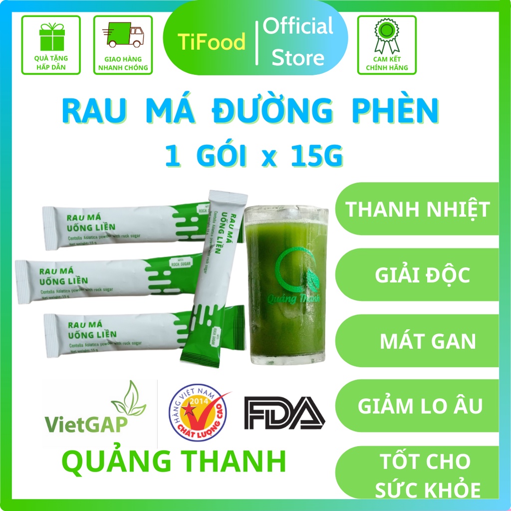 [100% NGUYÊN CHẤT] Rau Má Đường Phèn ORAMA Uống Liền - 1 gói x 15g