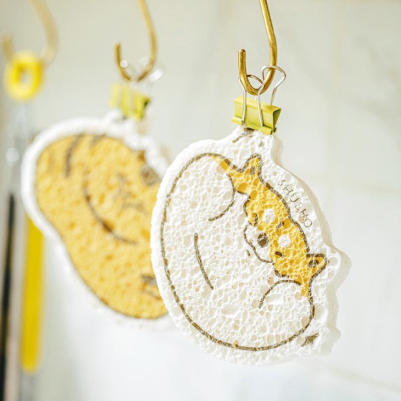 Miếng bọt biển dang nén in hình dễ thương có thể tái sử dụng