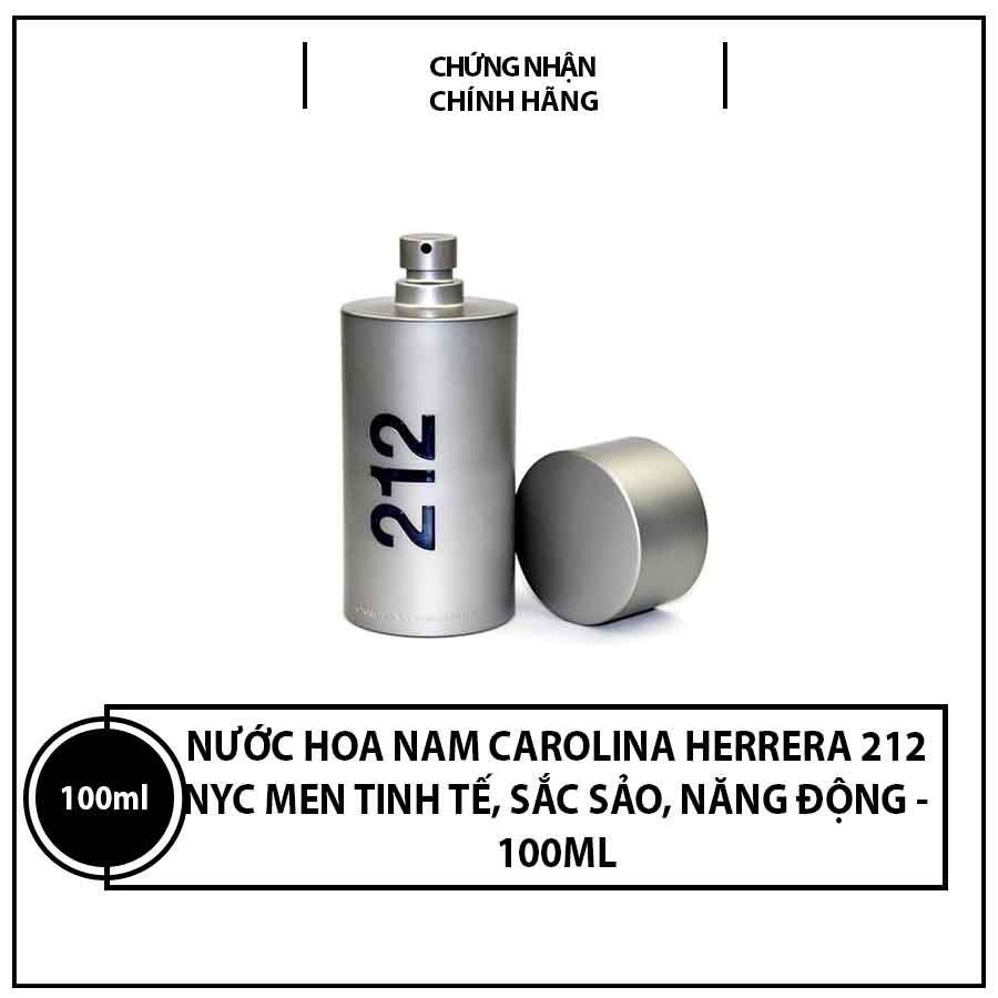Nước hoa nam Carolina Herrera 212 NYC Men tinh tế, sắc sảo, năng động - 100ml