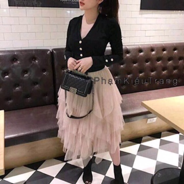 Chân váy voan công chúa xếp tầng siêu chảnh🍀 | BigBuy360 - bigbuy360.vn