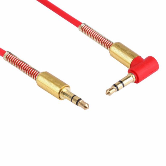 Cáp âm thanh 2 đầu 3.5mm góc vuông 90 độ