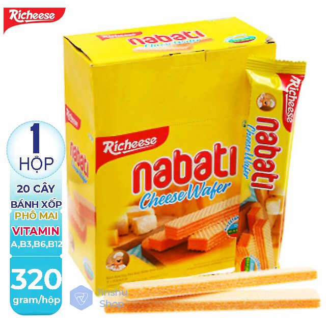 01 Hộp x 20 thanh x 320gr Bánh Xốp Phô Mai Nabati Richeese (Date :12 tháng) [ LUÔN CHÁY HÀNG VÌ QUÁ NGON ]