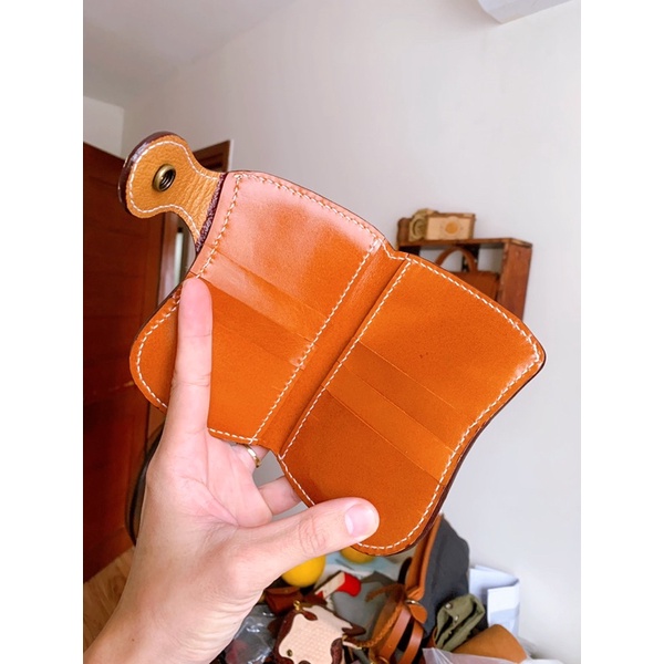 Ví biker dáng VintageVÍ DA ĐỰNG THẺ, VÍ DA MINI, VÍ ĐỰNG THẺ ATM, VÍ DA MINI HANDMADE, VÍ DA BÒ CAO CẤP, VÍ DA HANDMADE,