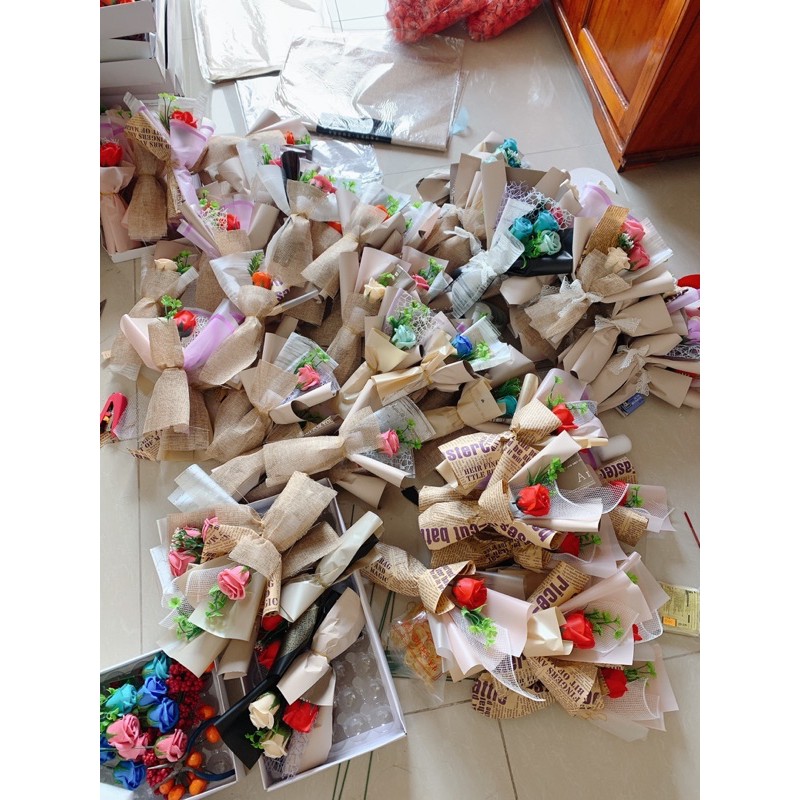 hoa Hồng sáp thơm 1 bông gói giấy
