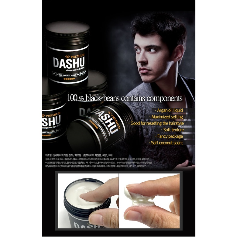 Sáp vuốt tóc Dashu For Men Premium Original Super Mat 100ml