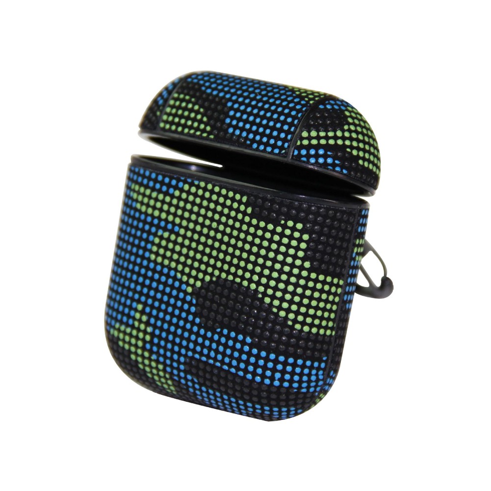 Camouflage Faux Leather Dustproof Anti-slip Protector Case Cover for Airpods 1/2