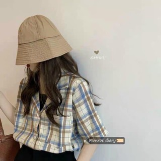 Áo sơmi kẻ ca rô một màu