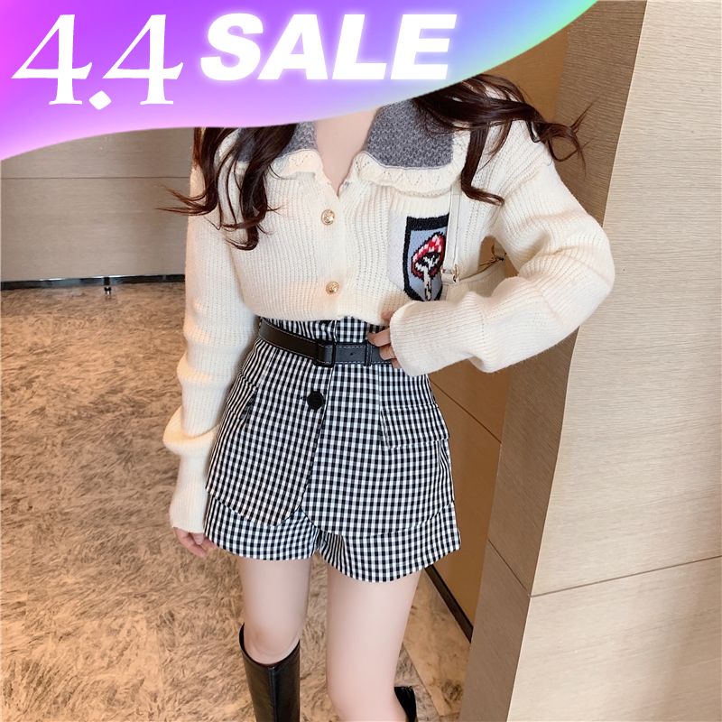 Set áo khoác cardigan phối quần short lưng cao thời trang cho nữ