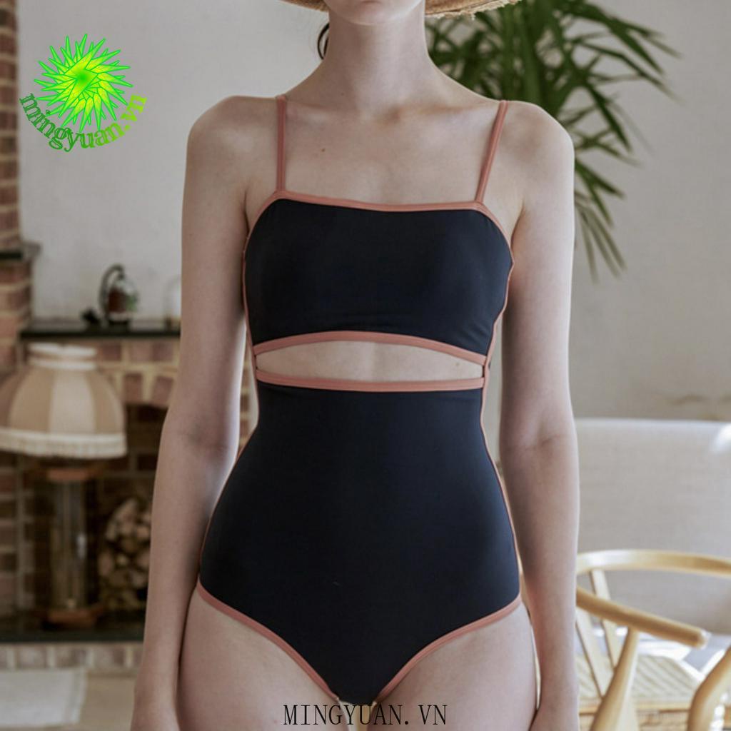 Đồ Bơi Một Mảnh Màu Tương Phản Phong Cách Retro Gợi Cảm Dành Cho Nữ swimsuit
