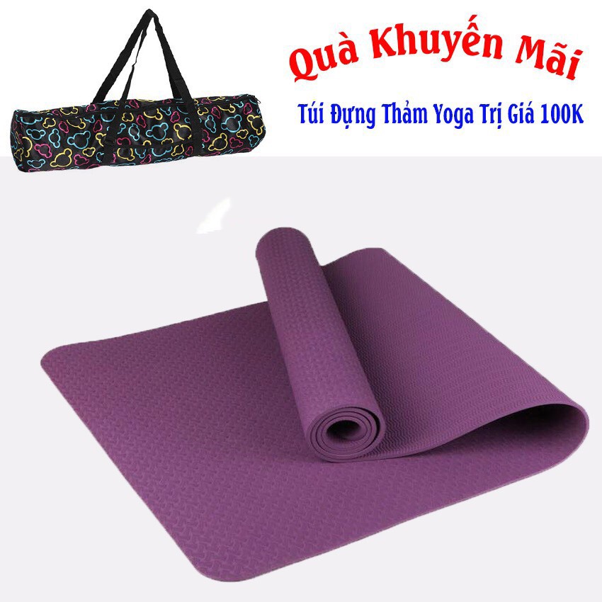 Thảm Tập Yoga Eco Friendly Tpe Cao Cấp Tặng Kèm Túi Đựng TM1