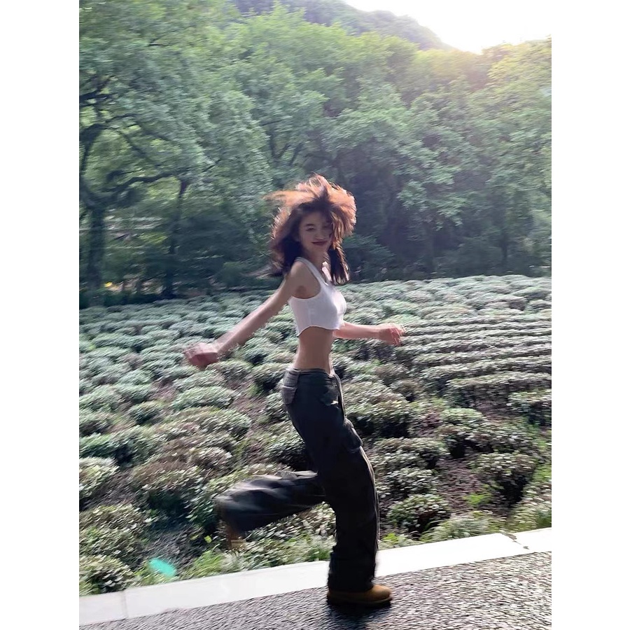 [MURIOKI]Quần Yếm Eo Cao Dáng Rộng Phong Cách Hàn Quốc 2022 Mới Cho Nữ