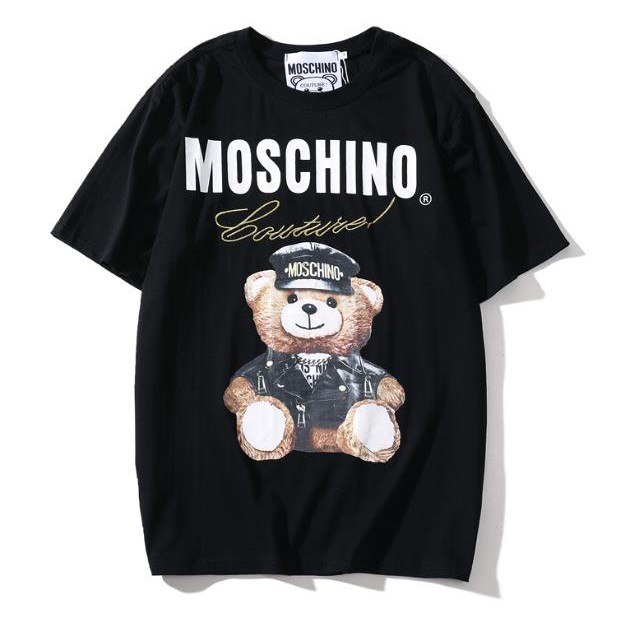 Áo Thun Ngắn Tay Chất Liệu Cotton In Hình Moschino Thời Trang