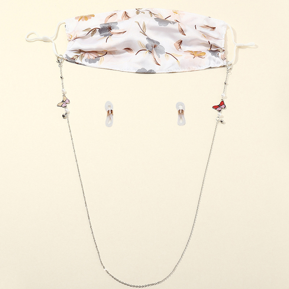 Dây đeo mắt kính / khẩu trang chống thất lạc họa tiết đính hạt hình bướm tiện dụng