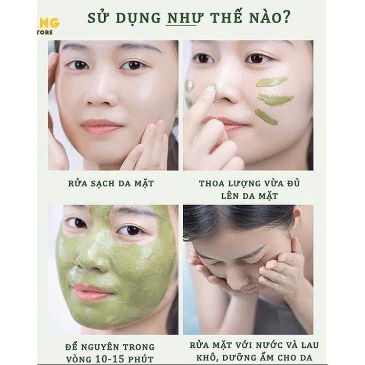 Mặt nạ đất sét trà xanh Laikou matcha mud mask Chính Hãng