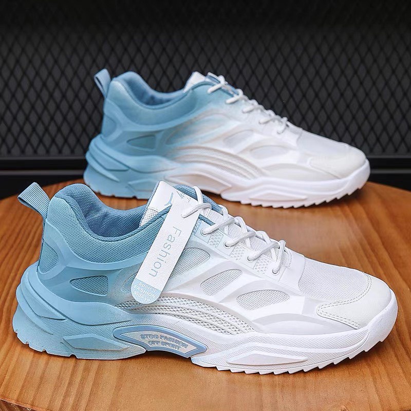 Giày thể thao nam Loang màu siêu đẹp, có 2 màu xanh và đen, Giày Sneakers Nam đế êm