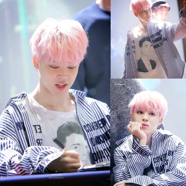 Áo sơ mi Jimin thêu chữ nổi