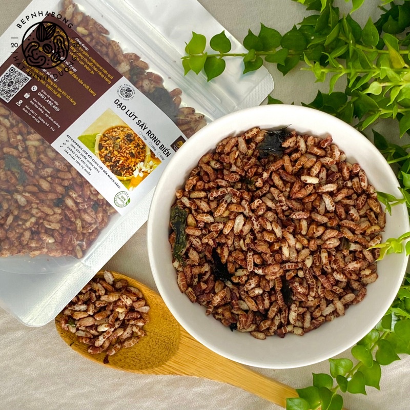 Gạo lức rong biển giảm cân phù hợp mẹ bầu, ăn chay, 500gr BẾP nhà Bống _ hạt dinh dưỡng