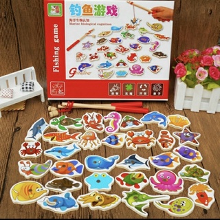 [Free ship] Bộ câu cá gỗ 32chi tiết cho bé
