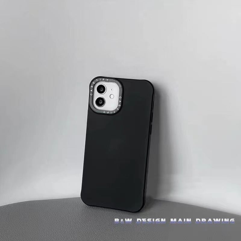 Ốp Điện Thoại Silicon Bảo Vệ Bốn Góc Chống Sốc Màu Trắng Đen Cho iPhone 14 13 12 11 Pro MAX IX XS MAX XR 7Plus 8Plus