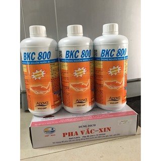 KHỬ TRÙNG NGUỒN NƯỚC AO NUÔI BKC 800 Diệt các vi khuẩn, nguyên sinh động vật, nấm trong nước ao nuôi (1 lít)