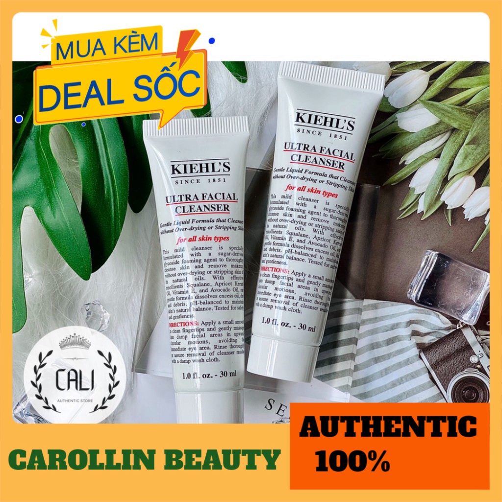 Sữa rửa mặt 💖 FREESHIP 💋  Sữa rửa mặt Ultra Facial Kiehl's 30ml chính hãng [ Minisize ] CAROLLIN BEAUTY